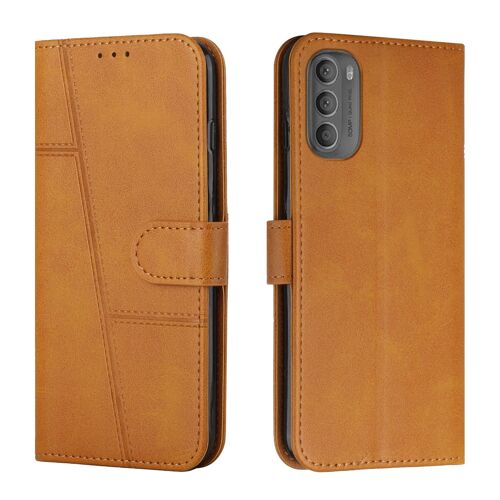 Coque Pour Motorola Moto G31 Avec Porte Cartes,Housse En Cuir Pu Pochette Portefeuille Magnétique Etui De Protection,Antichoc Housse Rabat Clapet Pour Motorola Moto G31,Marron