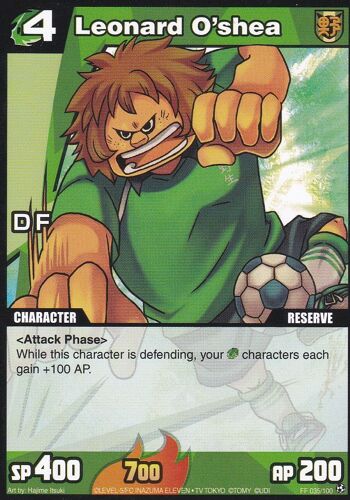 Carte Inazum Eleven - Football Frontier - Leonard O' Shea - Ff035/100