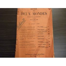 Revue Des Deux Mondes Tome 70 Du 15 Aout 1942