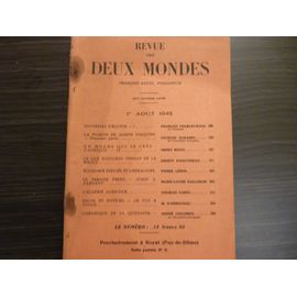 Revue Des Deux Mondes Tome 70 Du 1er Aout 1942