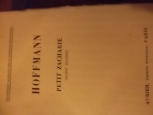 Petit Zacharie. Ed. Aubier, Bilingue