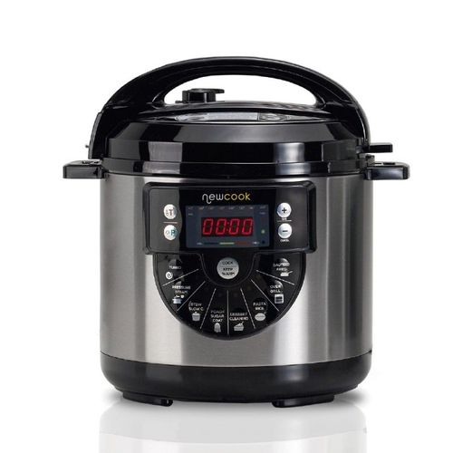 NEWCOOK Mijoteuse Électrique Programmable Delicious Noire, Autocuiseur Électrique Multifonctionnel avec Voix, 15 Fonctions