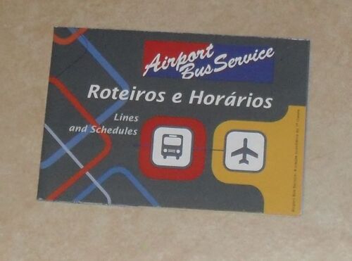 Dépliant Airport Bus Service Parcours Et Horaires Sao Paulo Brésil