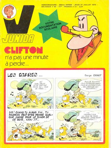 Junior, Supplément Illustré De L'hebdo Chez Nous, N°30 Du 27 Juillet 1978 30