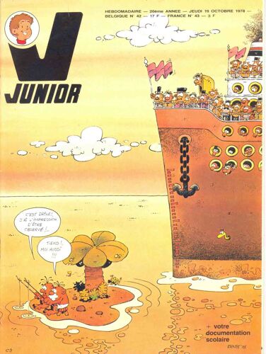Junior, Supplément Illustré De L'hebdo Chez Nous, N° 42 Du 19 Octobre 1978 42