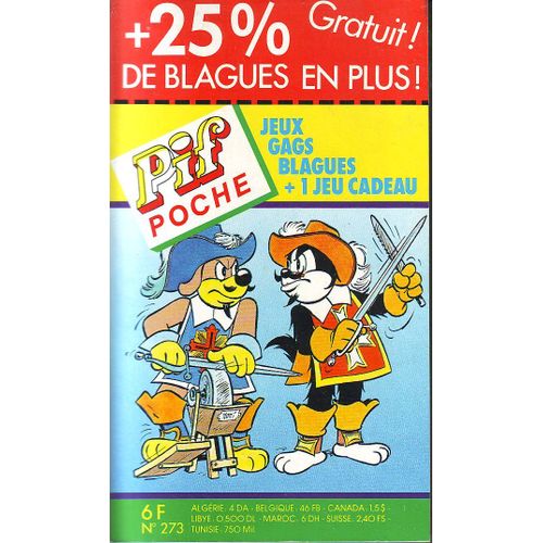 Pif Poche  N°273  + 25% De Blagues En Plus