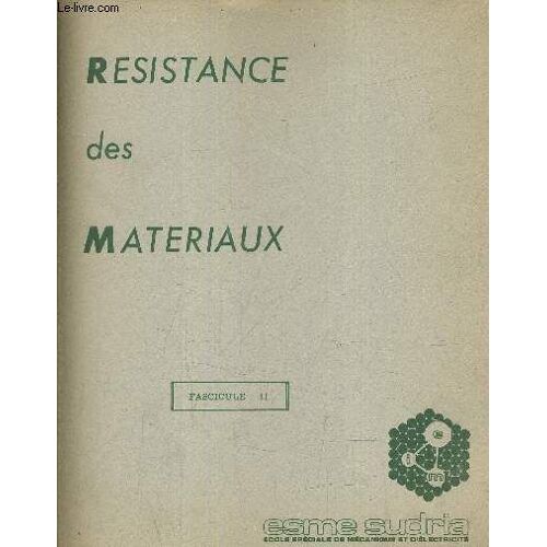 Resistance Des Materiaux - Fascicule 2.