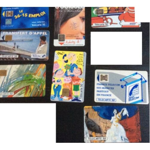 Lot De 8 Telecartes 50 Unités