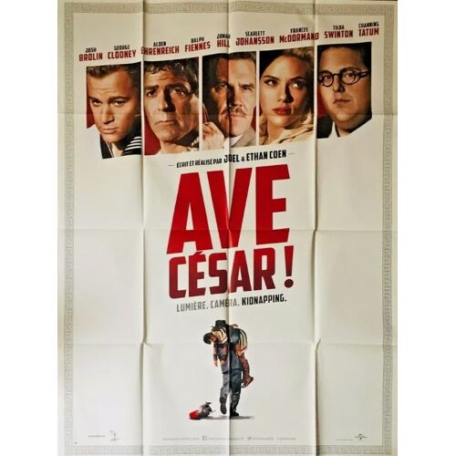 Ave, César / Hail, Caesar - Affiche Originale De Cinéma - Format 120x160 Cm - Un Film De Joel Et Ethan Coen Avec Josh Brolin, George Clooney, Alden Ehrenreich, Ralph Fiennes, Scarlett Johansson - 2016