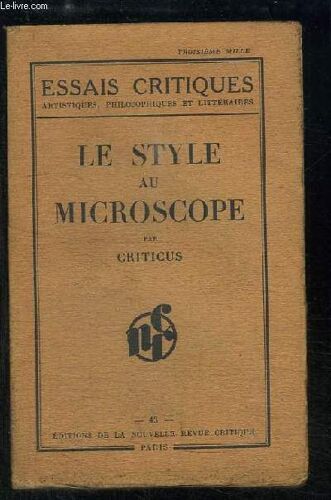Le Style Au Microscope.