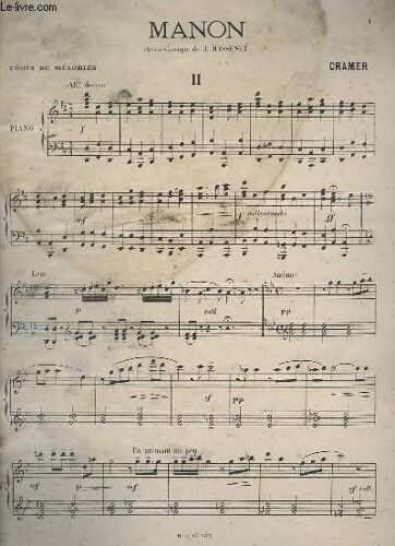 Manon - Pour Piano.