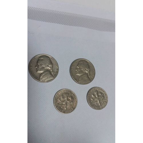 Usa Lot Monnaies Cents Dîme Dollars Lot De 4 Ref 3322