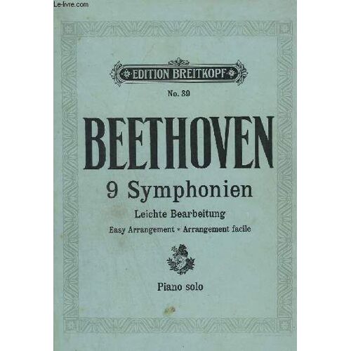 9 Symphonien - Leichte Bearbeitung / Easy Arrangement / Arrangement Facile - Piano Solo - N°39.