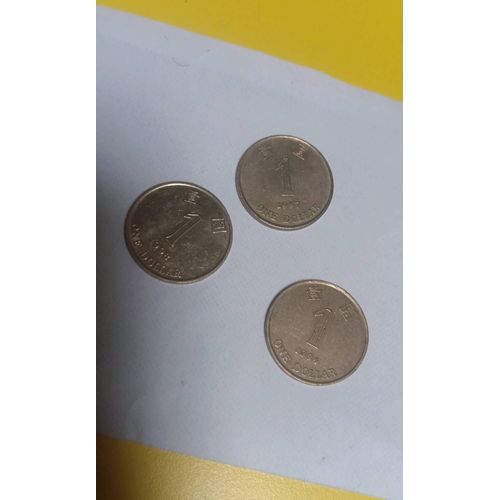 1 Dollars Hong Kong Lot 3 Monnaies Ref 3320