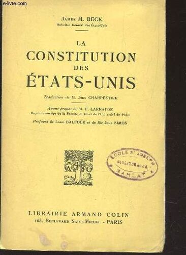 La Constitution Des Etats-Unis.