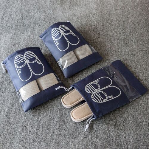 Paquet de 3 sacs à chaussures de voyage, 36 x 26,5 pouces, sac à cordon, étanche, pour la salle de sport, les bagages, la piscine, la salle de sport, le golf, le bowling, la lessive