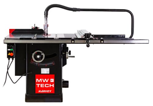 Scie circulaire sur table d'atelier diam. 250 mm 1,65kw 230V butée 91cm MW-Tech TZ2M36