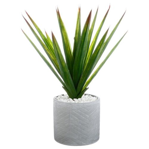 Plante Artificielle en Pot "Aloe Vera" 47cm Vert