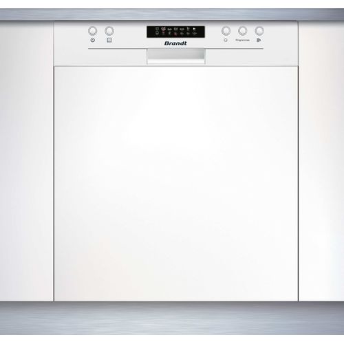 Lave-vaisselle Brandt BDB424LW - encastrable - 59.8x57x81.5 cm (lxpxh) - blanc