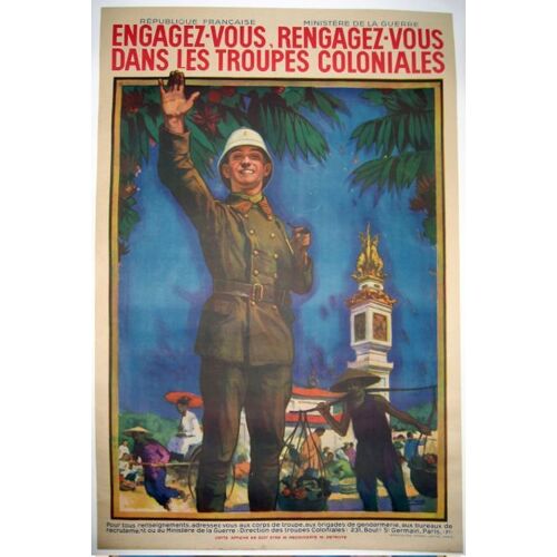 Affiche Troupes Coloniales