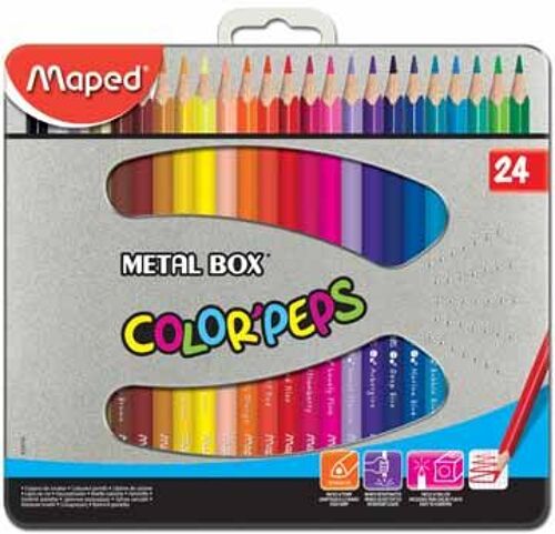 Maped Crayon De Couleur Triangulaire Color'peps 24 Crayons 8 Unité(S)
