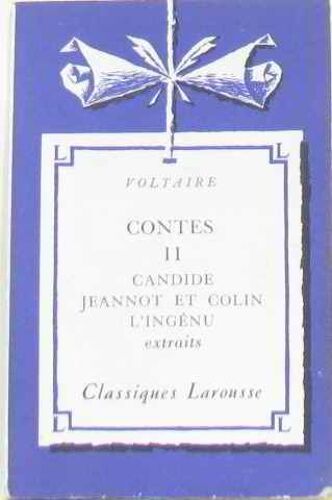 Contes Ii, Candide Jeannot Dt Colin L'ingenu, Deuxième Tome