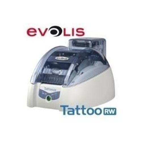 Evolis Tattoo RW - Imprimante cartes plastiques - monochrome - papier thermique - CR-80 Card (85.6 x 54 mm) - 300 ppp - capacité : 100 cartes - USB, LAN - bleu brillant