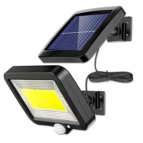 Applique Murale Solaire À 120led Avec Détecteur De Mouvement, Imperméable, Éclairage D'extérieur, Luminaire De Sécurité, D'urgence, Idéal Pour La Décoration D'un Jardin