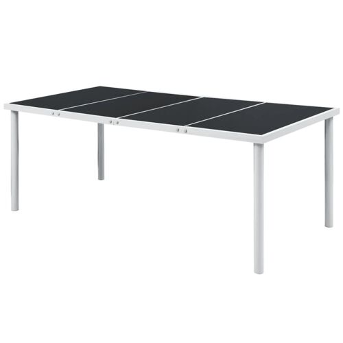 Vidaxl Table De Jardin 190x90x74 Cm Noir Acier