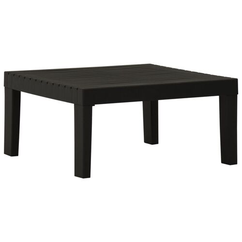 Vidaxl Table De Salon De Jardin Plastique Gris