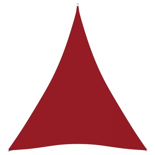 Vidaxl Voile De Parasol Tissu Oxford Triangulaire 3x4x4 M Rouge