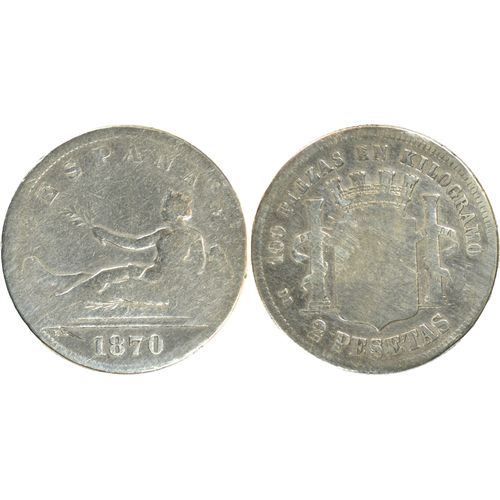 Espagne - 1870 - 2 Pesetas - 21-306
