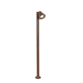 Qazqa Moderne Modern Buiten Paaltje Roestbruin 100 Cm Ip44 Verstelbaar - Ciara Aluminium /Verre Brun Rouille Oblongue / Extérieur / Jardin / Luminaire / Lumiere / Éclairage Gu10 Max. 1 X 35...