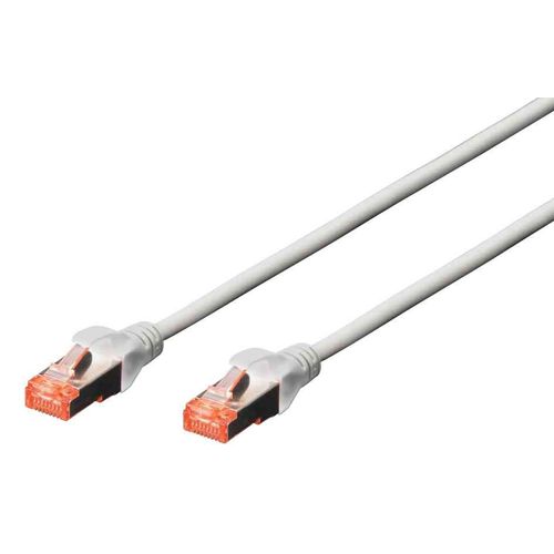 DIGITUS Professional - Cordon de raccordement - RJ-45 (M) pour RJ-45 (M) - 1.5 m - SFTP - CAT 6 - démarré, sans halogène, sans crochet - gris