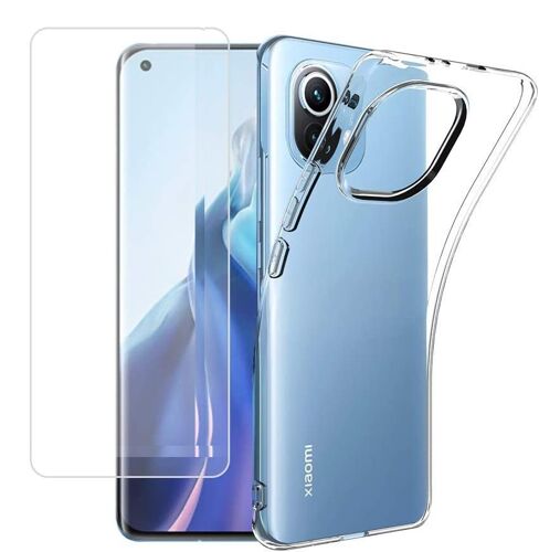Coque Silicone Transparente + Verre Trempe Pour Xiaomi Mi 11 Lite 5G NE Little Boutik®