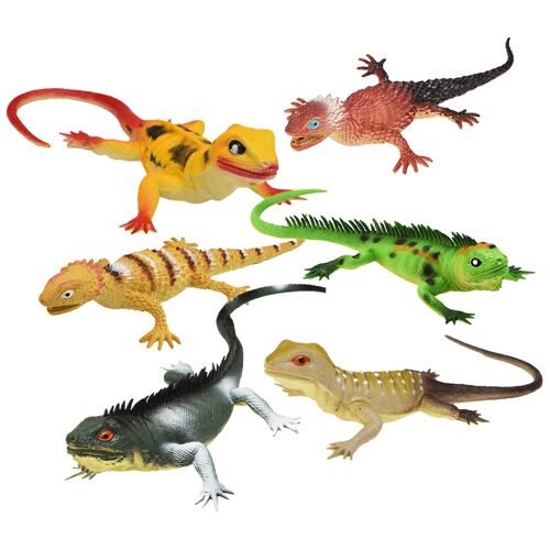 Lizard Model Toy Built-In Whistle Simulated Animal Tricky Vent Toy Solid Model Ornament Pvc Reptile Figurine Lizard Squeeze Toy Party Favors