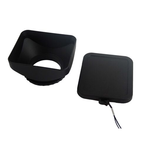 vhbw Pare-soleil compatible avec Canon Legria HFR106, HFR16, HFR18 objectif filetage 37mm - Cache, noir