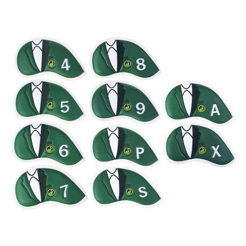 10pcs Golf Club Head Covers Thicker Materials Wear Resistant Accessory Both Sides Golf Iron Driver Hybrids For Golf Lover