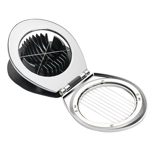Egg Slicer 2 Modes High Hardness Rust-Proof Uniform Thickness Ergonomic Handle 2 In 1 Egg Cutter Kitchen Gadget Kaesi