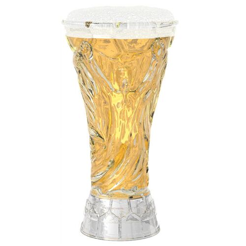 420ml Beer Glass Large Capacity Shockproof Shatterproof Transparent High-Temperature Resistant Non-Slip Football Soccer Game Water Drinking Tumbler Fo