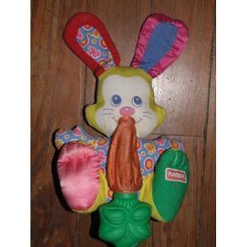 Lapin Playskool 1995 Doudou Avec Carotte Peluche De 23 Cm + Oreilles De 11 Cm