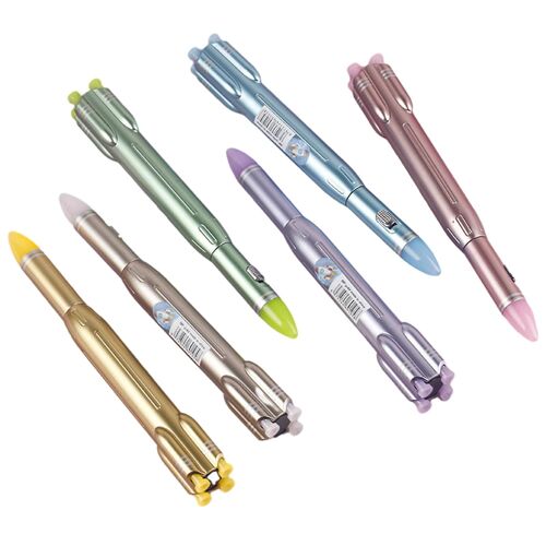 Stylo À Bille Avec Lumière Led Écriture Poignée Confortable Et Fluide Largement Utilisé En Forme De Fusée Signature Gel Stylo Papeterie Cadeau Pour Les Étudiants Kaesi