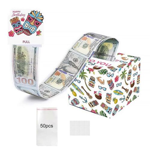 Birthday Money Box Surprise DIY Gift Set with Pull-Out Card Money Roll Box Party Supplies Money Holder for Family Friends