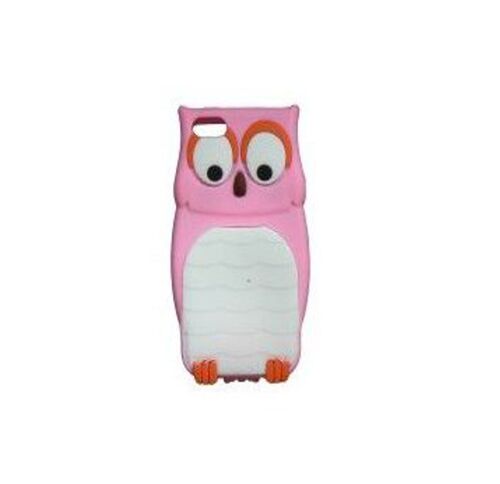 Coque Etui Housse Silicone Pour Iphone 4/4s Hibou Rose Clair Par Foneconnect