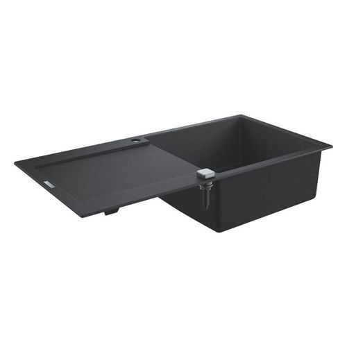 Évier K500 GROHE 31645AP0 1 bac + 1 égouttoir - noir granite