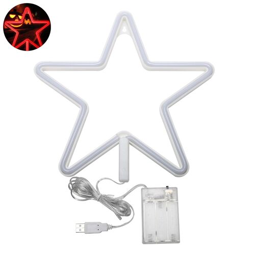 Neon Lamp Romantic Usb/Battery Powered Wall Decoration Creative Star Shape Led Light For Party
