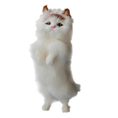 Realistic Cute Standing Fortune Cat Household Photography Props Car Decor Gift KAESI KAESI