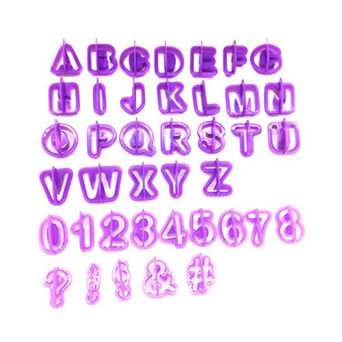 40pcs Uppercase Alphabets Numbers Symbols Cookie Fondant Cutter Cake Baking Mold Kaesi