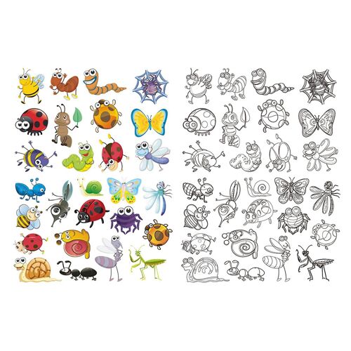 2pcs/set Window Sticker Double-sided Waterproof Pvc Removable Electrostatic Diy Cute Animal Ladybug Window Cling Decal Home Supplies Kaesi