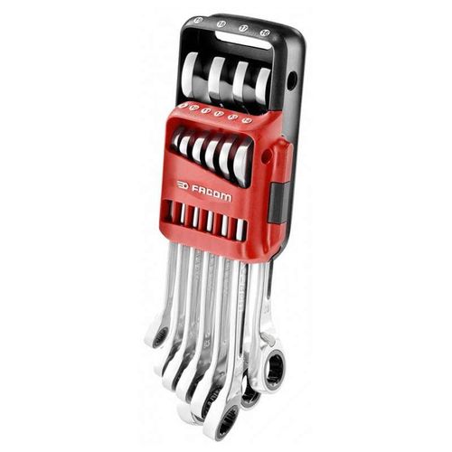 Jeu de 10 clés mixtes à cliquet sur étui - 8 à 19 mm - 467B.JP10PB FACOM